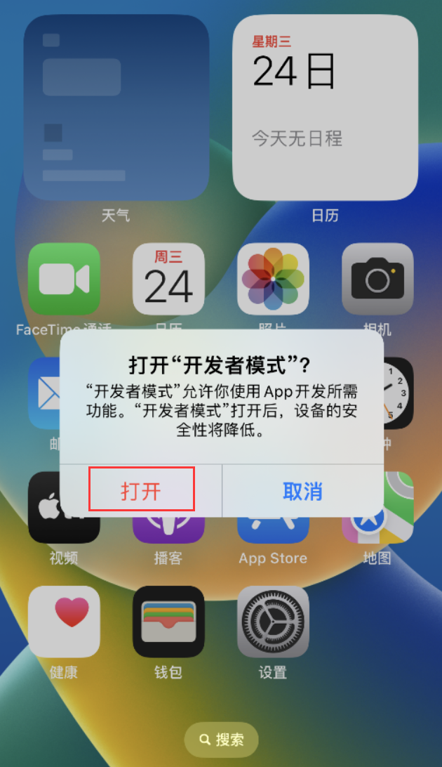 河口苹果手机维修分享如何打开开发者模式 